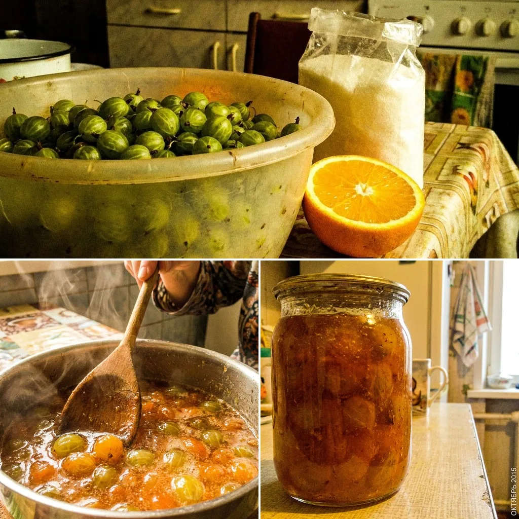 🍊 ВАРЕНЬЕ ИЗ КРЫЖОВНИКА С АПЕЛЬСИНОМ