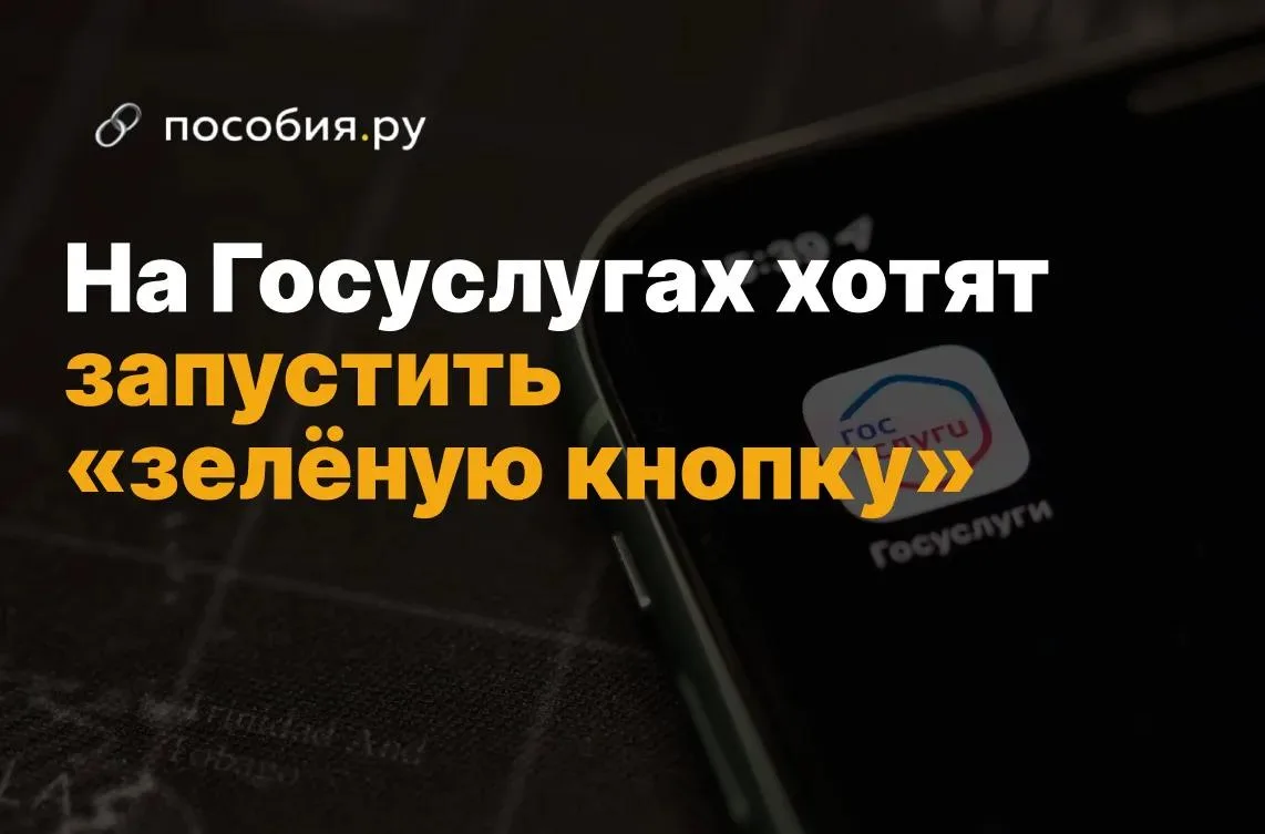 ⚡️ На Госуслугах хотят запустить «зелёную кнопку»
