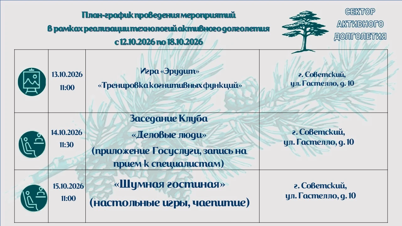 ☎ Дополнительную информацию можно получить в БУ «Советский комплексный центр социальног...