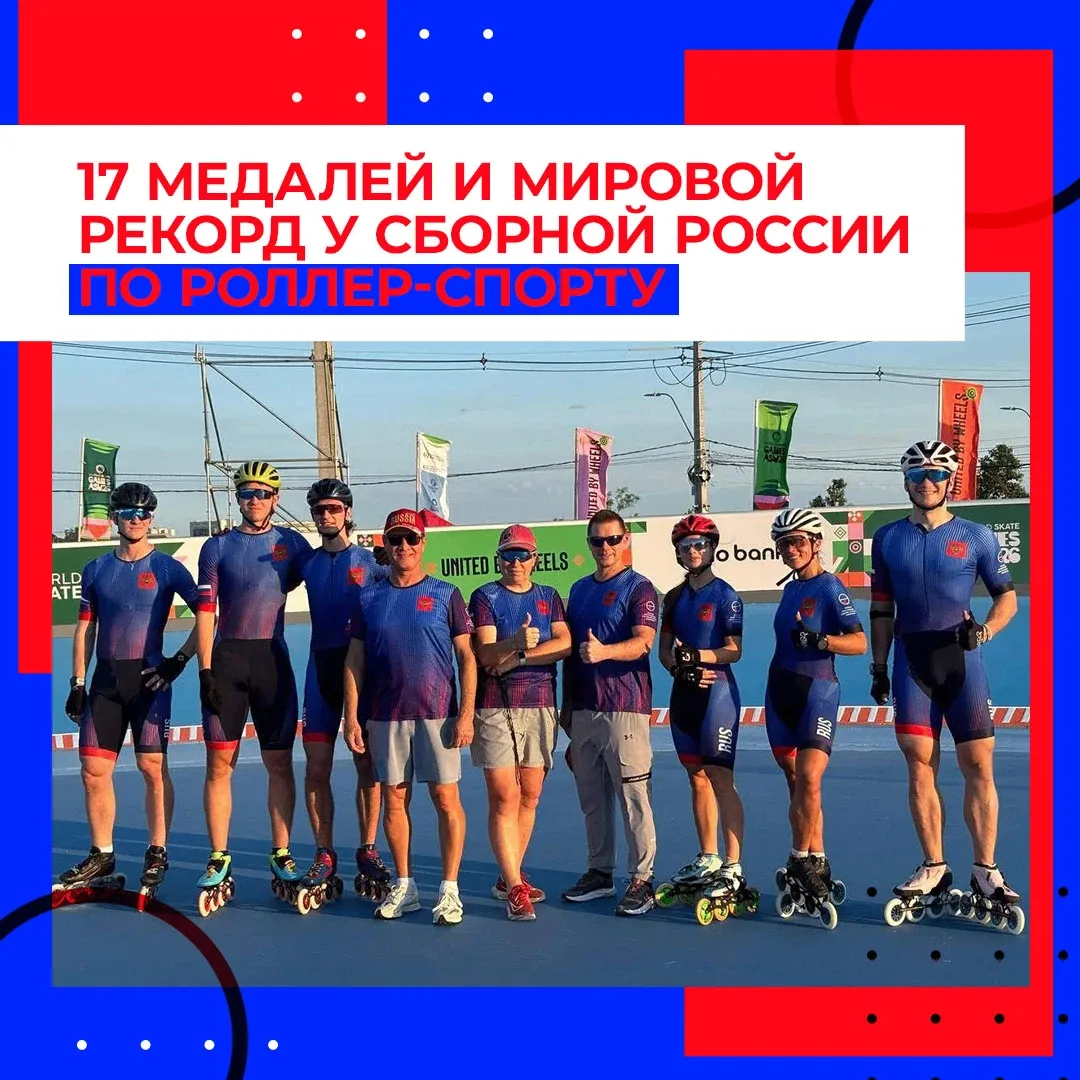 🇷🇺 Исторический триумф: наши роллеры взяли 17 медалей на World Skate Games!
