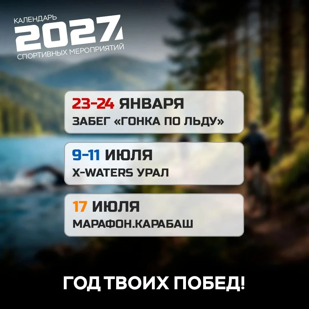 Календарь спортивных событий на 2027 год