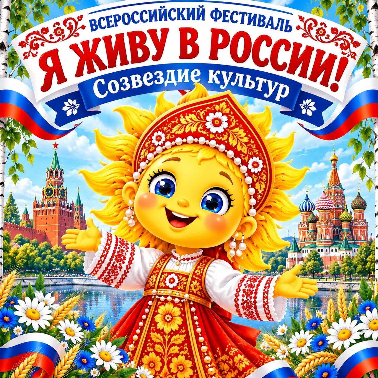 🎉 МКДОУ «Солнышко» приглашает педагогов на фестиваль «Я живу в России! Созвездие культ...