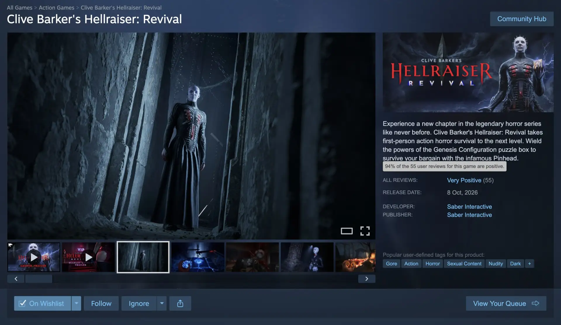 Вышел Clive Barker's Hellraiser: Revival — самый кровавый хоррор этого года. Игра основ...