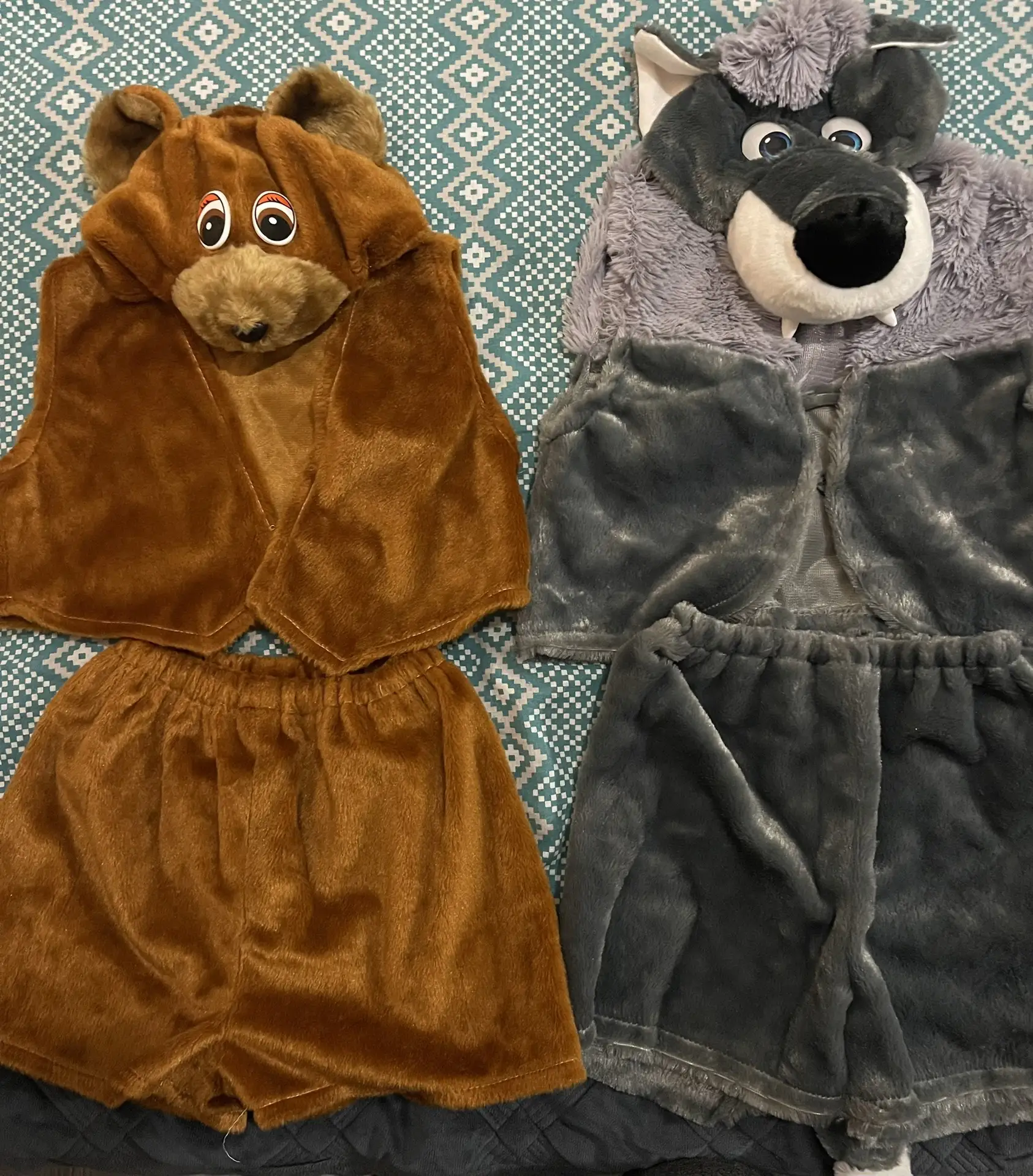 Костюм волка и мишки