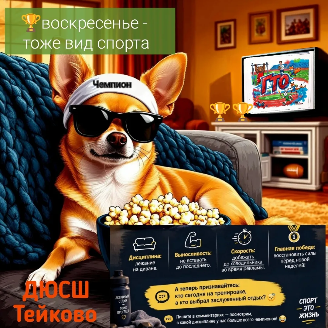 🏆 Воскресенье — тоже спорт! 😄