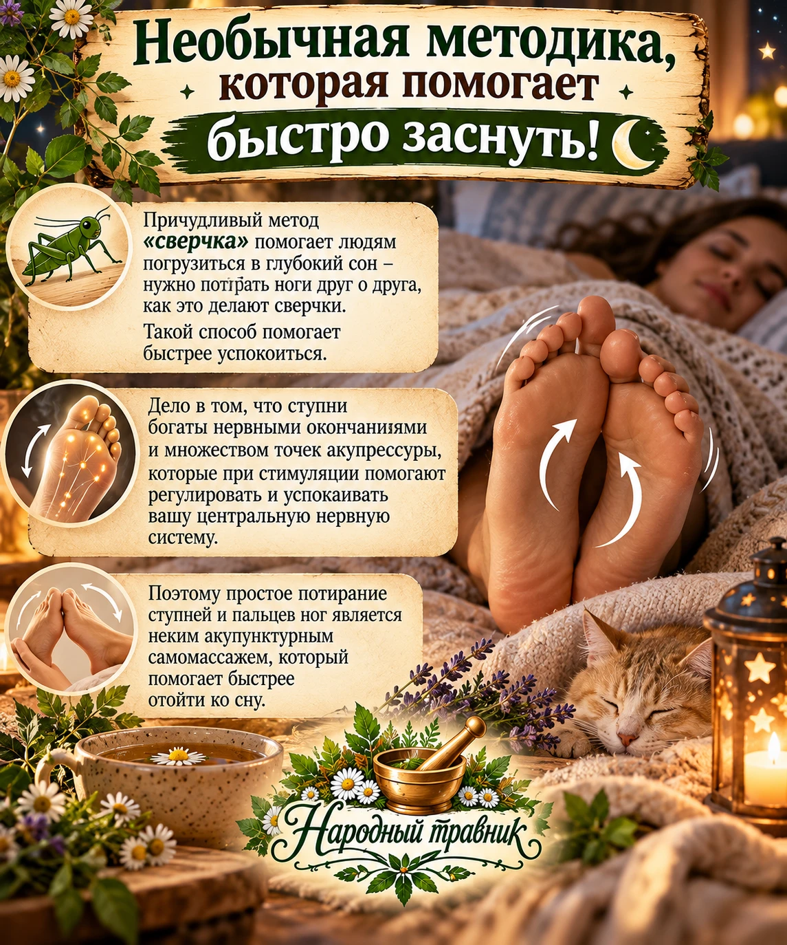 Необычная методика, которая помогает быстро заснуть! ❗️