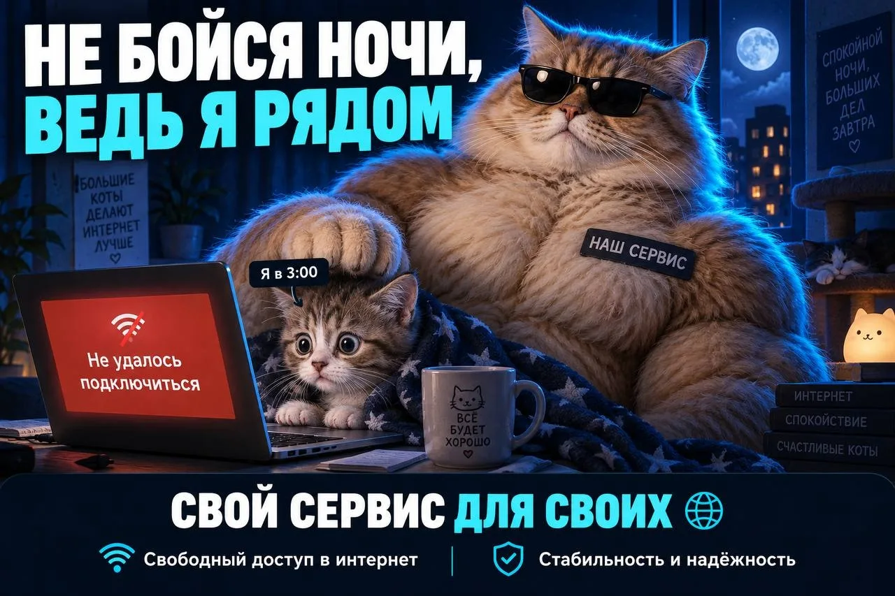 Не бойся ночи, ведь я рядом - наш сервис, когда ты снова видишь «не удалось подключиться»