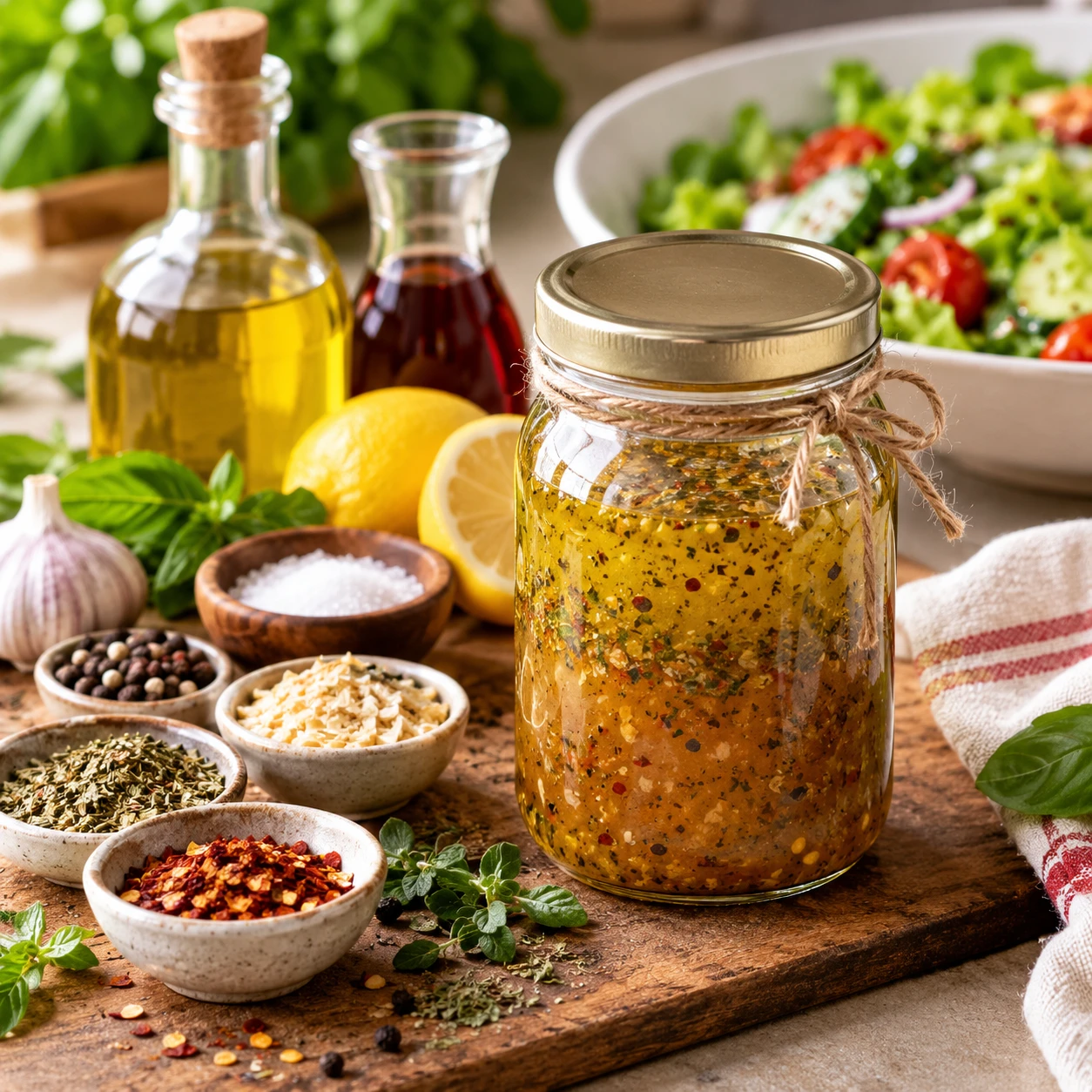 🥗 Итальянская заправка для салата — ароматная, пикантная и очень простая! 🇮🇹
