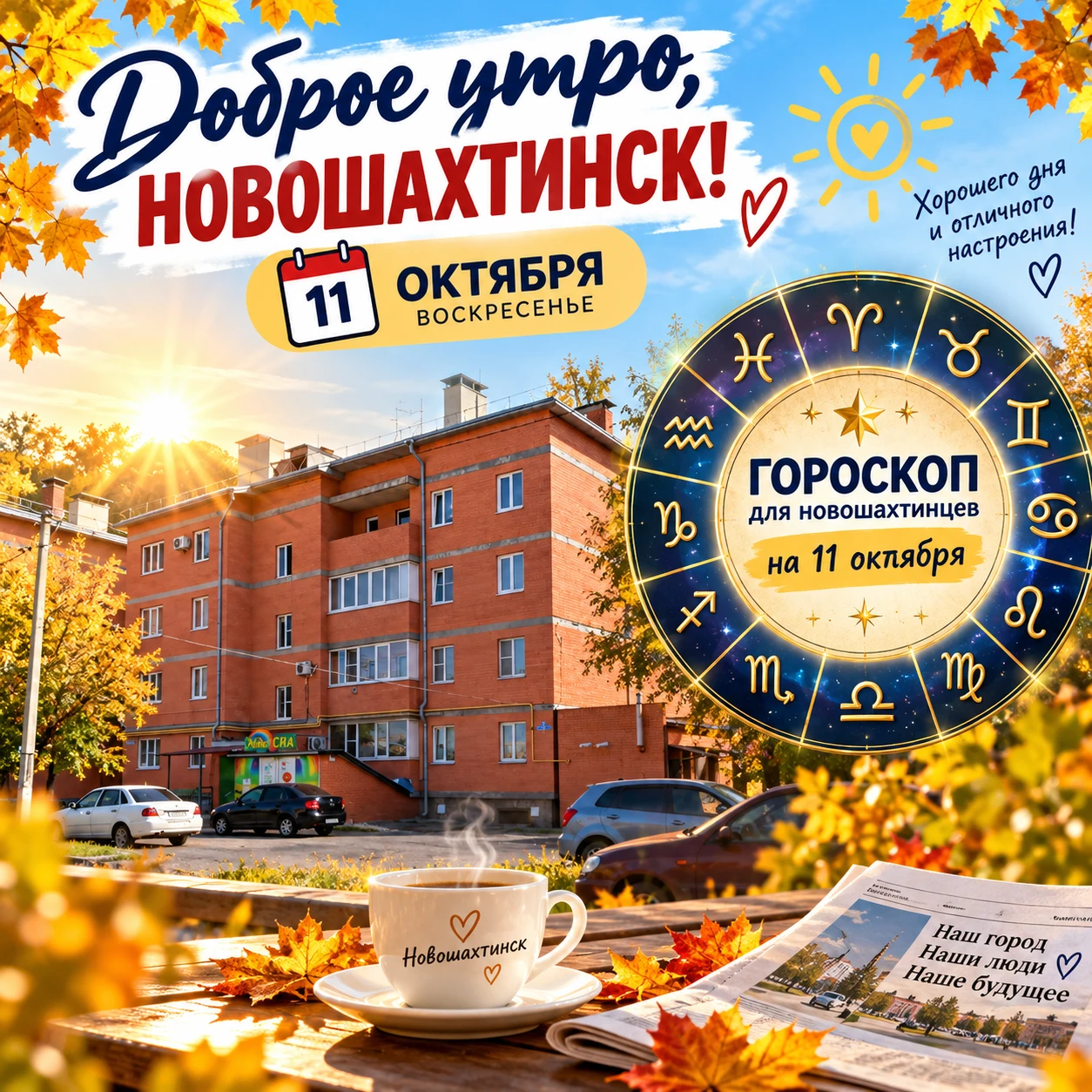 Доброе утро, Новошахтинск! Воскресенье, 11 октября — день, когда можно никуда не спешить!