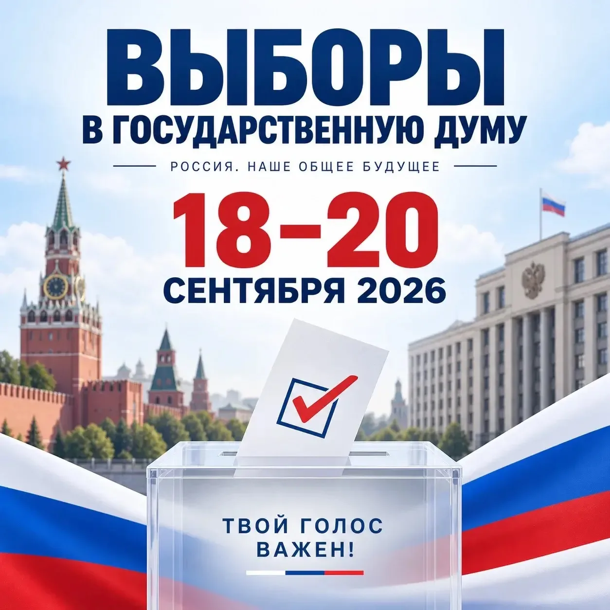 🇷🇺 Выборы в Государственную Думу IX созыва - 18–20 сентября 2026 года