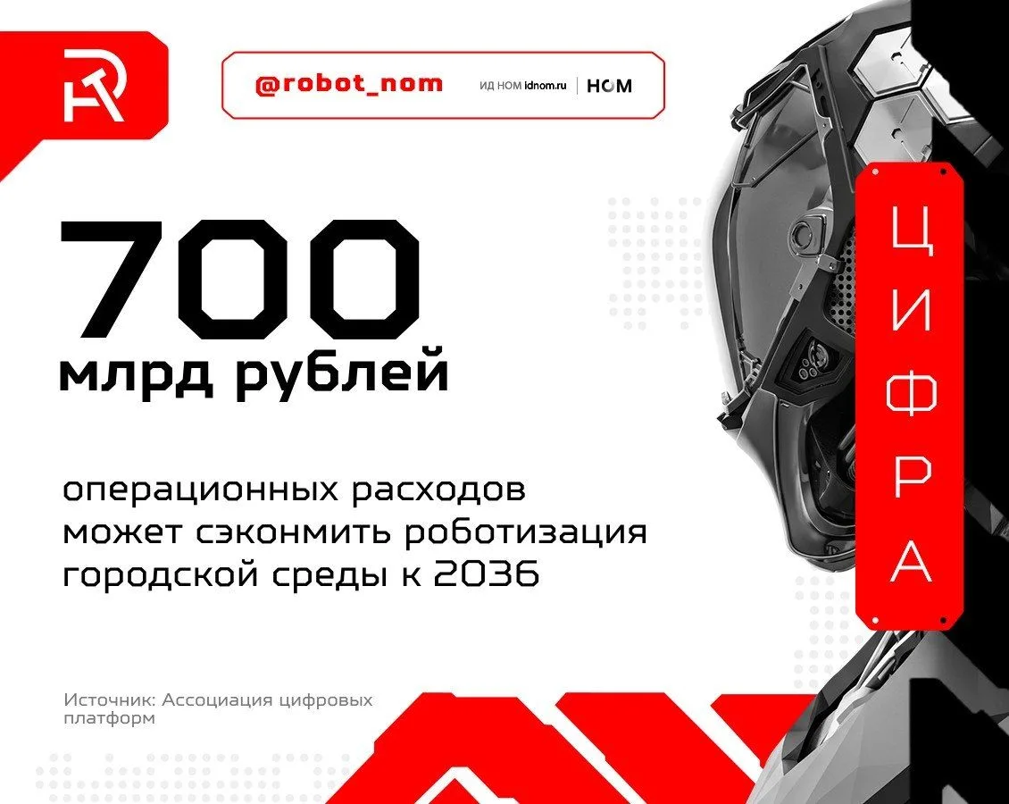 Городская среда станет экономнее за счёт роботизации.