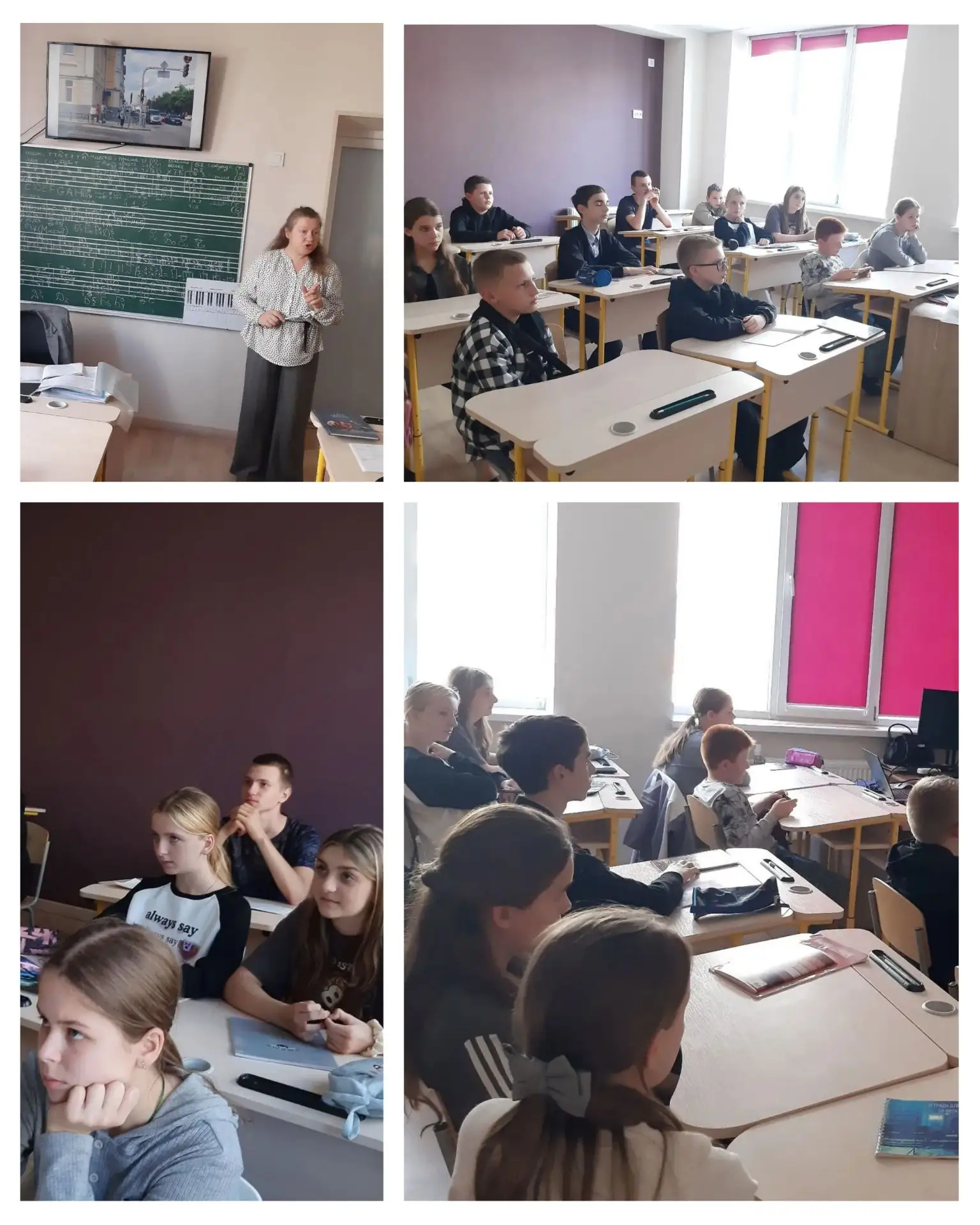 В нашей музыкальной школе прошла познавательная лекция „Безопасность на дороге“. Учащие...