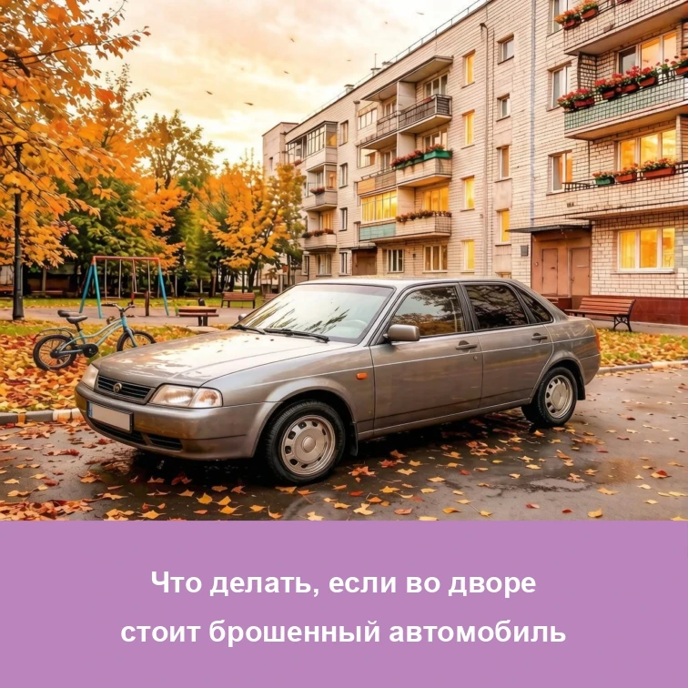 🚗 Что делать, если во дворе стоит брошенный автомобиль