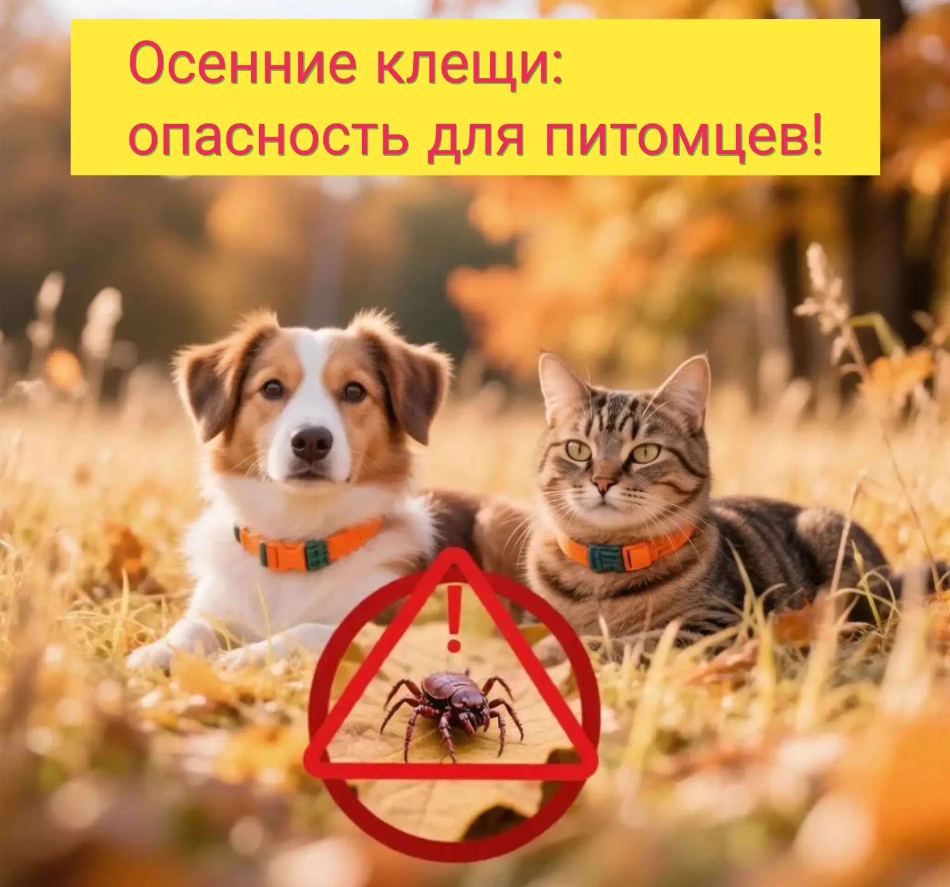 📢  ГБУ «Апастовское РГВО»: октябрь — опасный период клещей! 🍂🕷