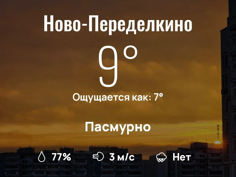 Что с погодой в Ново-Переделкино?