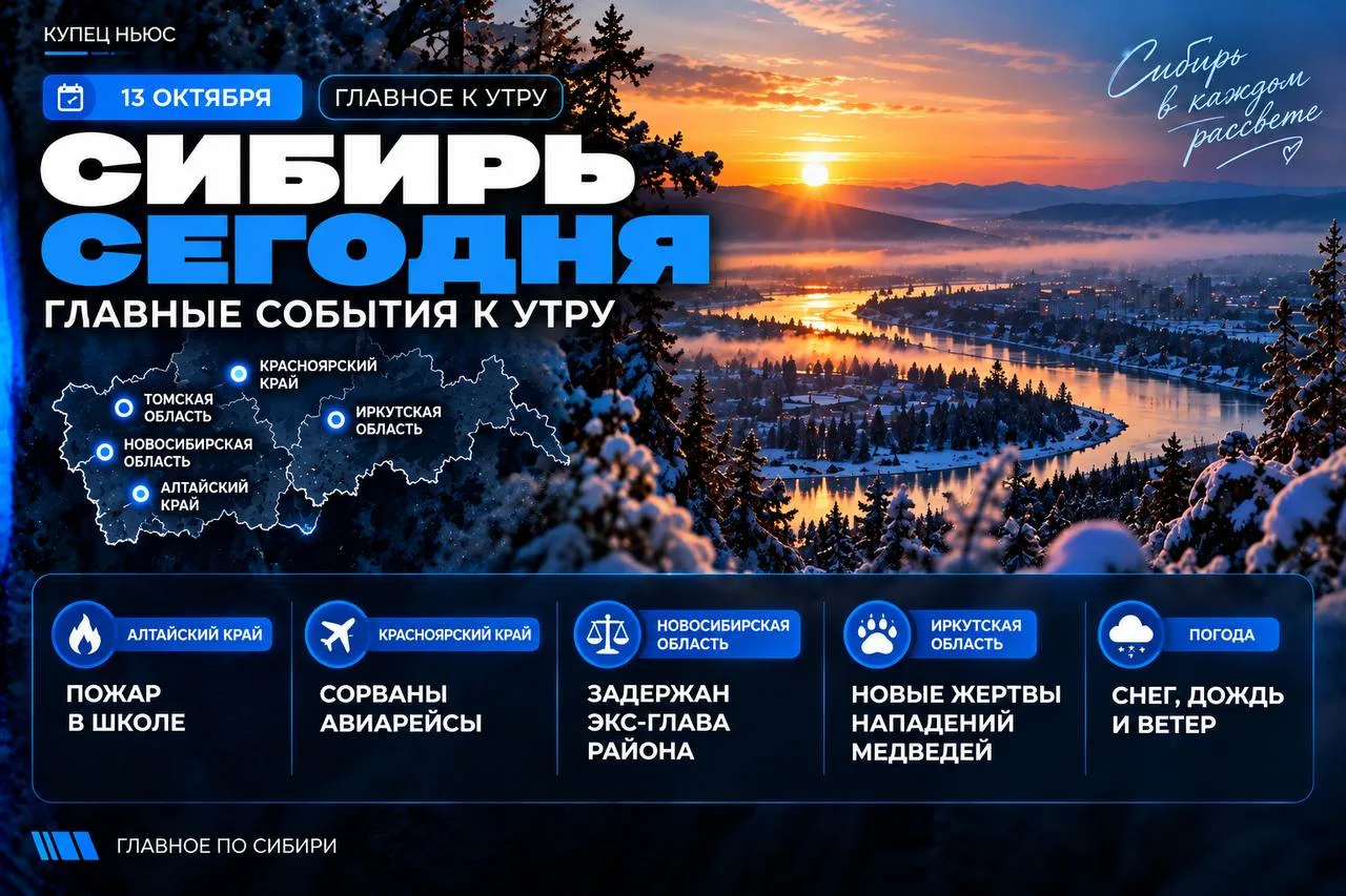 🌅 СИБИРЬ • 13 ОКТЯБРЯ • ГЛАВНОЕ К УТРУ ‼️