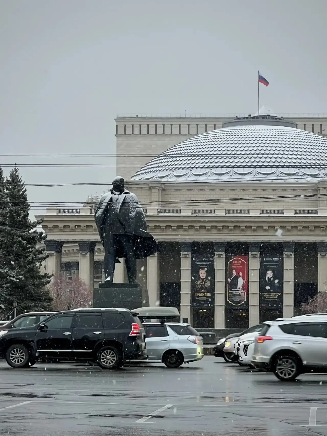 ❄️ Снежное осеннее утро в Новосибирске❄️❄️❄️