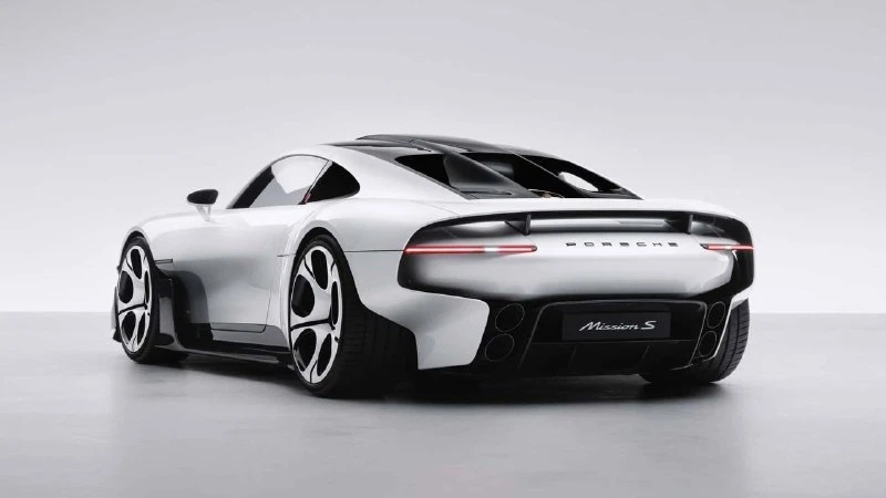 Porsche Mission S слили в сеть до премьеры — у среднемоторного суперкара сзади ВЕНТИЛЯТ...
