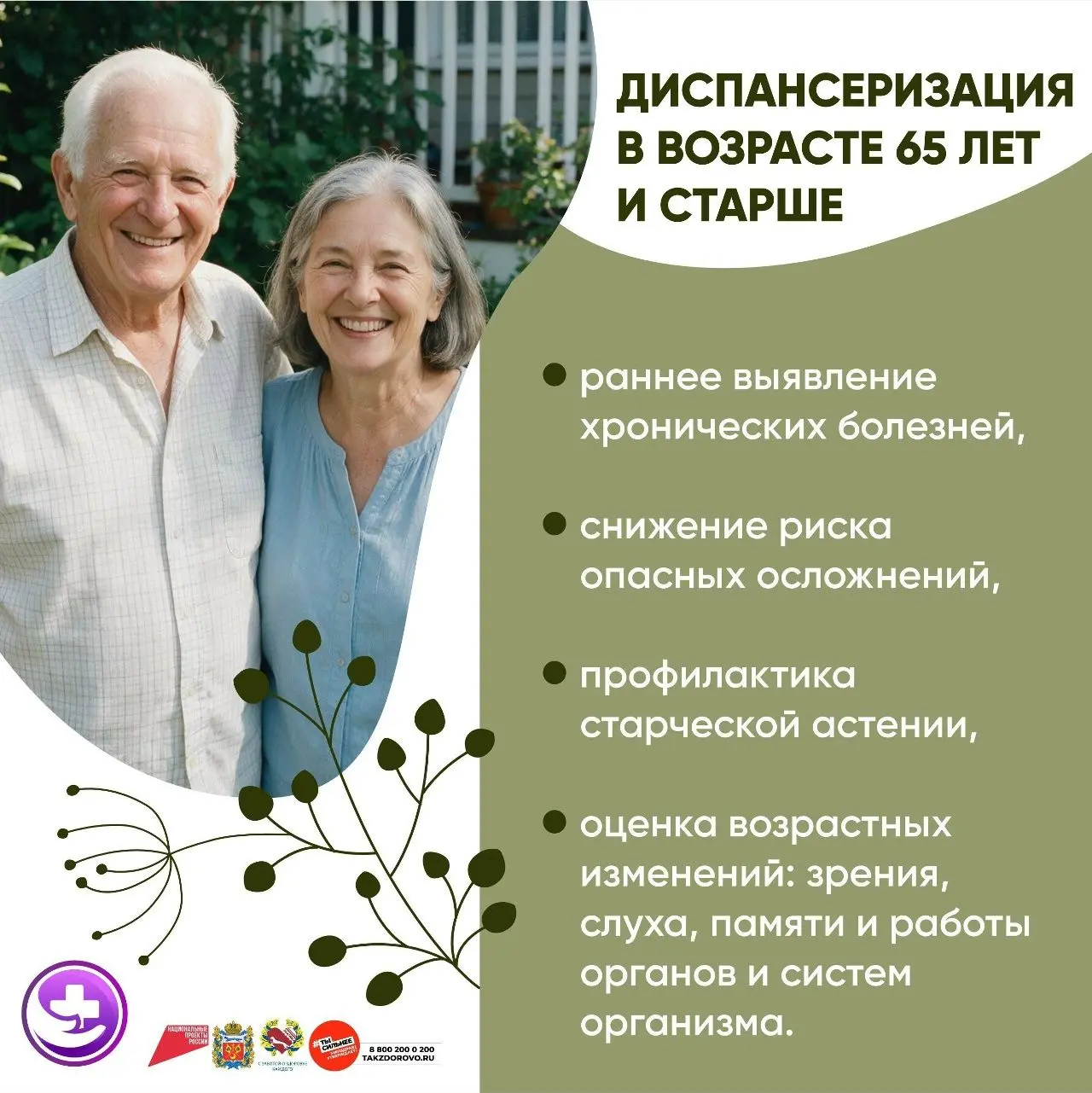 ДИСПАНСЕРИЗАЦИЯ В ВОЗРАСТЕ 65 ЛЕТ И СТАРШЕ