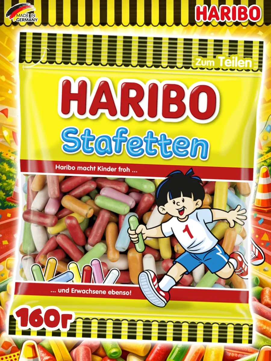 Лакричный Мармелад Харибо палочки Stafetten Haribo
