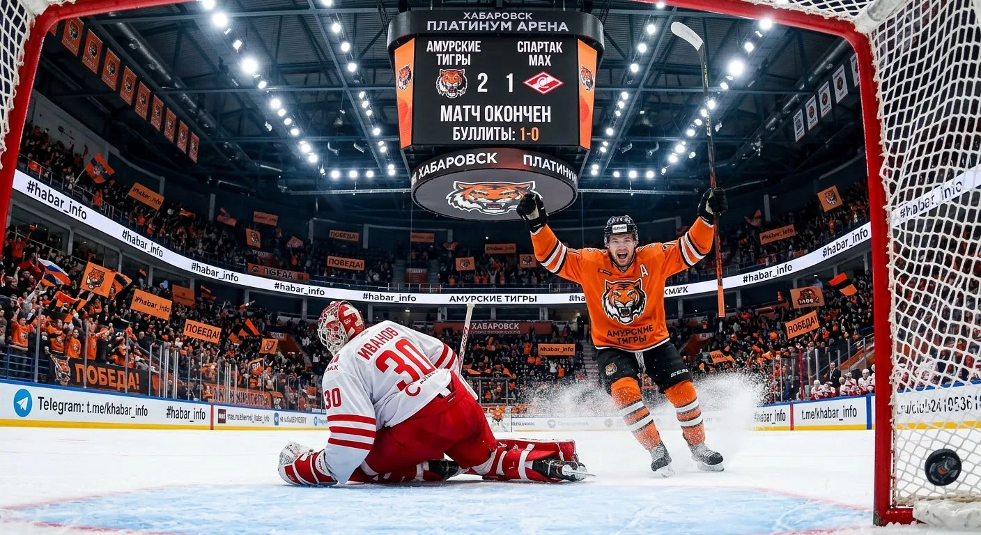 🏒 «Амурские Тигры» вырвали победу у московского «Спартака МАХ»