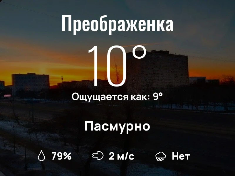 Что с погодой в Преображенском?