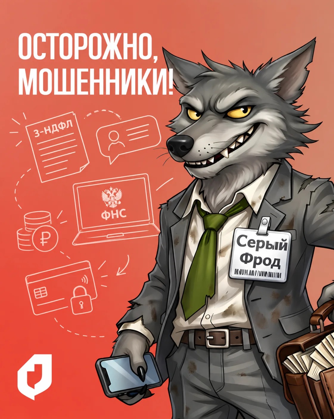 🚨 Осторожно: мошенники обещают налоговый вычет до 52 тысяч рублей от имени ФНС России
