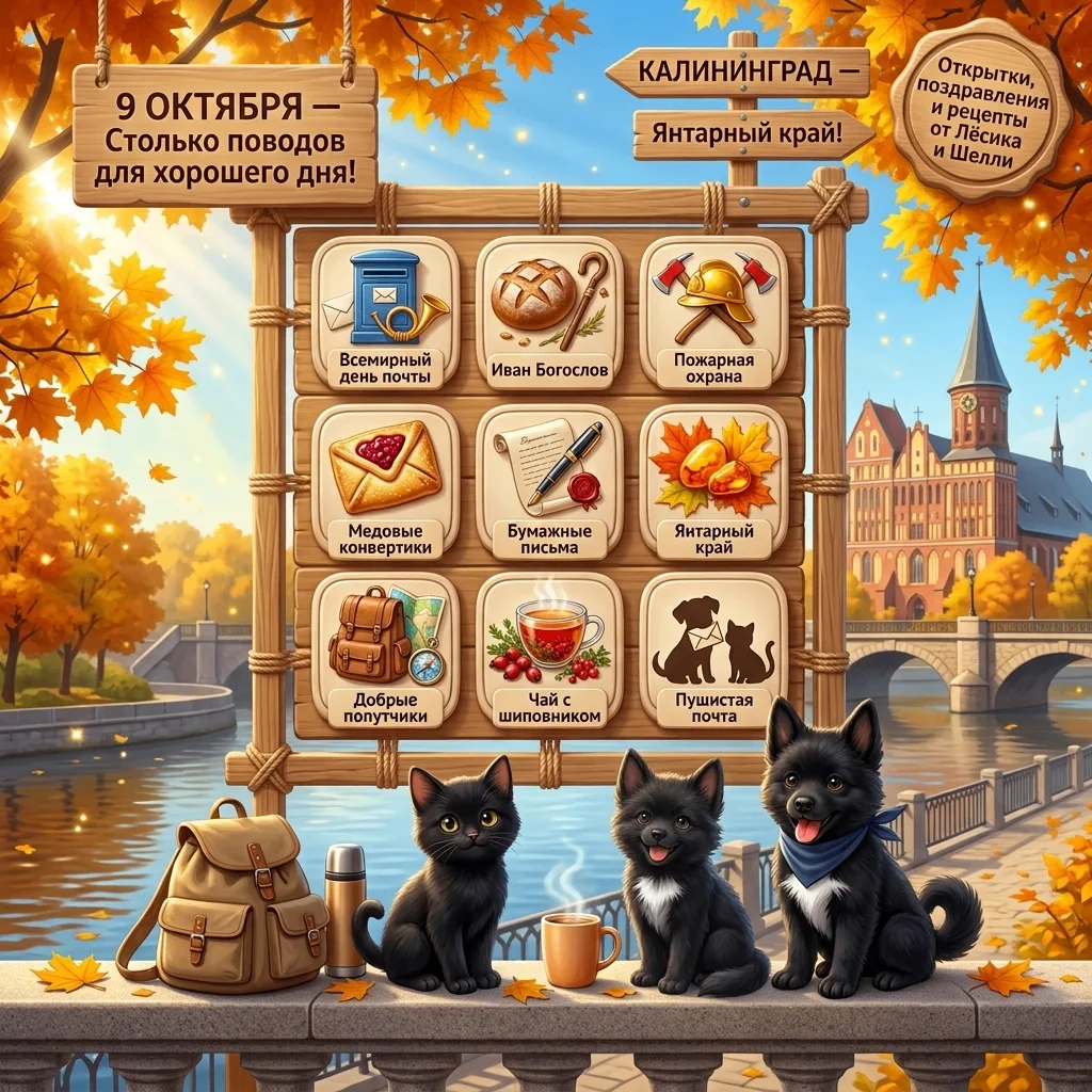 9 ОКТЯБРЯ — СТОЛЬКО ПОВОДОВ ДЛЯ ХОРОШЕГО НАСТРОЕНИЯ! 🍂🎉Девятый день октября дарит нам...
