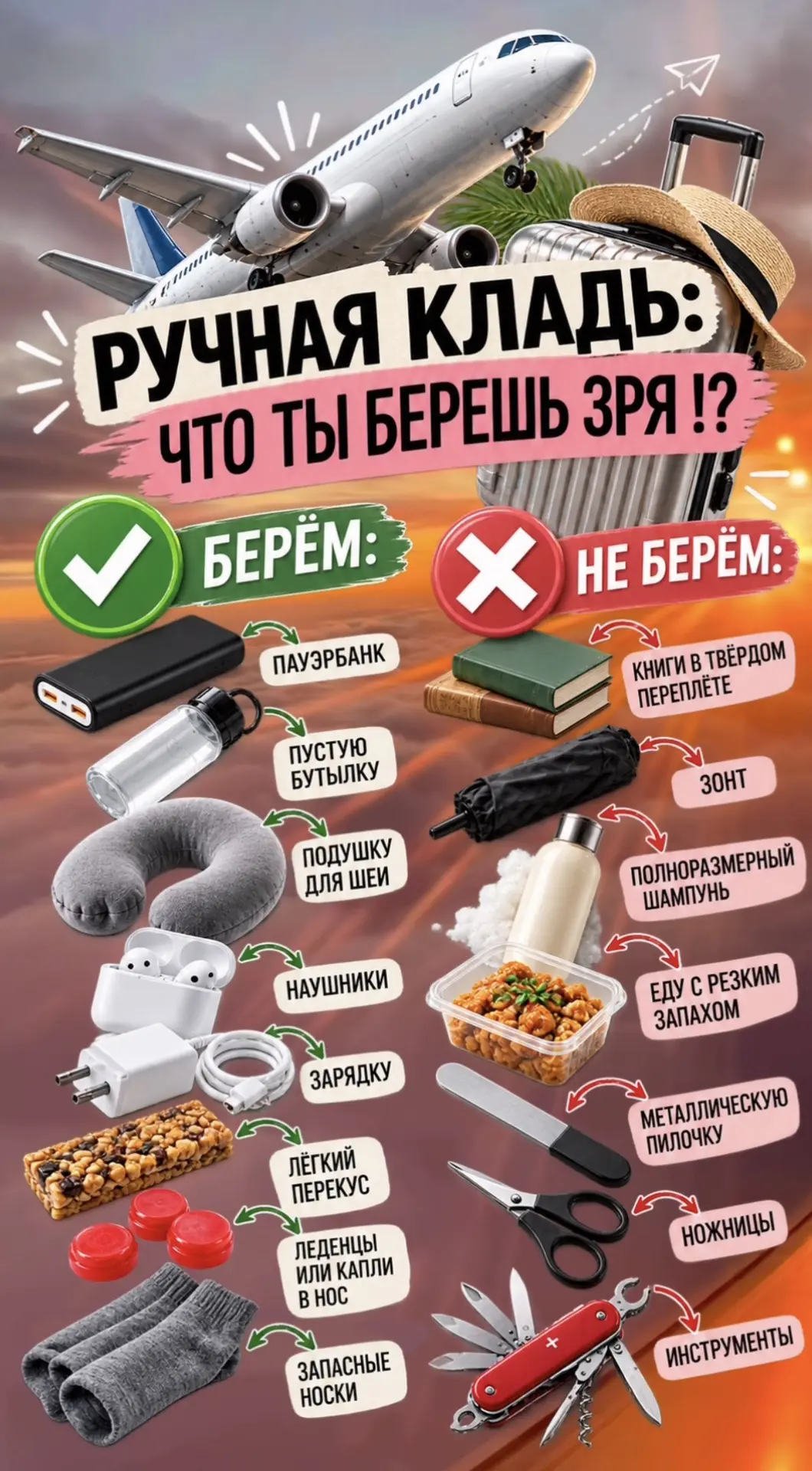 📌 СОХРАНЯЙ! Перед следующим полётом точно пригодится! ✈️