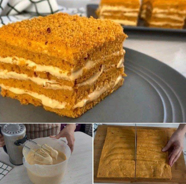 Когда нужно срочно и  вкусно. Торт за 30 минут (вместе с выпечкой) «Карамелька»