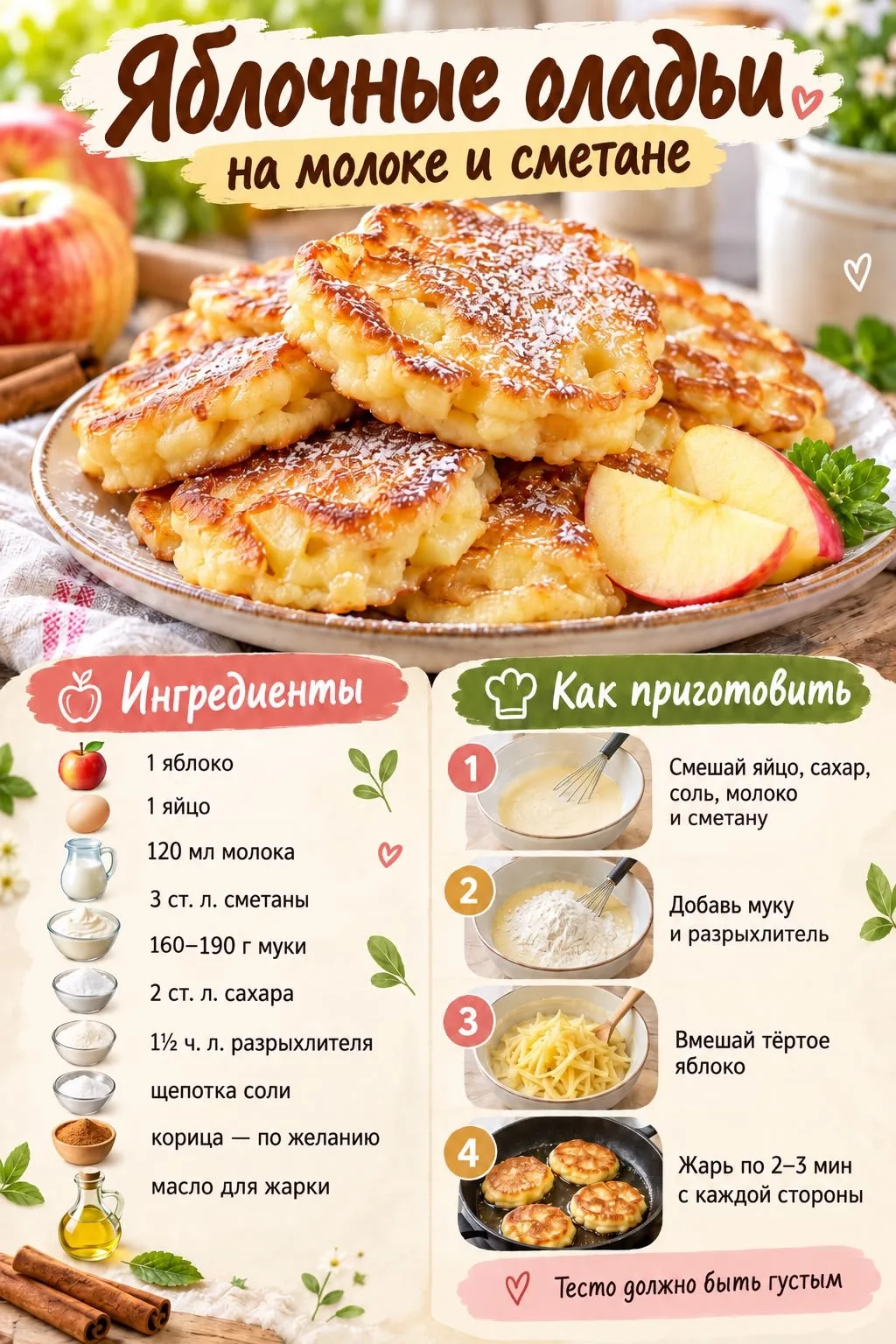 Рецепт оладушек