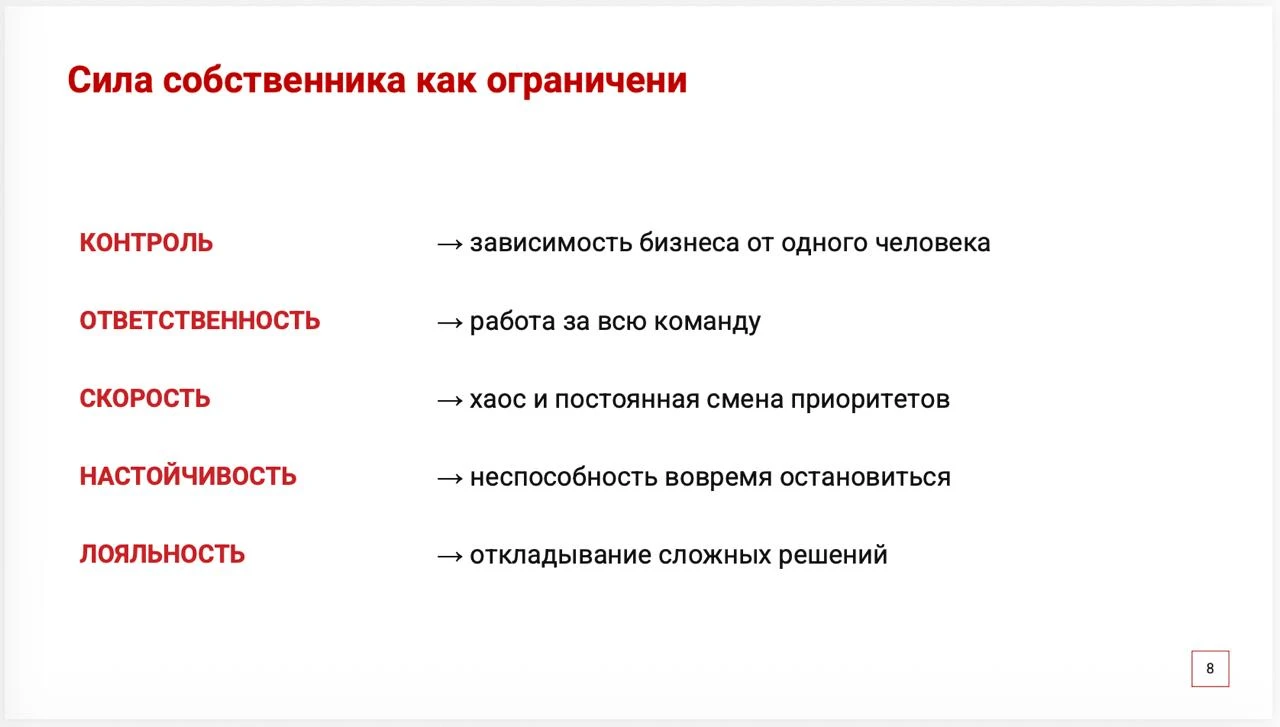 Вот этот слайд с моего сегодняшнего выступления на конференции для предпринимателей в В...