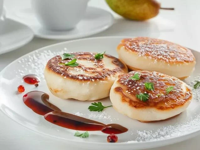 сырники с варёной сгущёнкой😋🤗