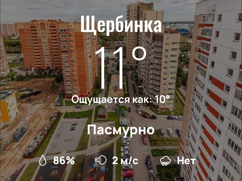 Что с погодой в Щербинке?