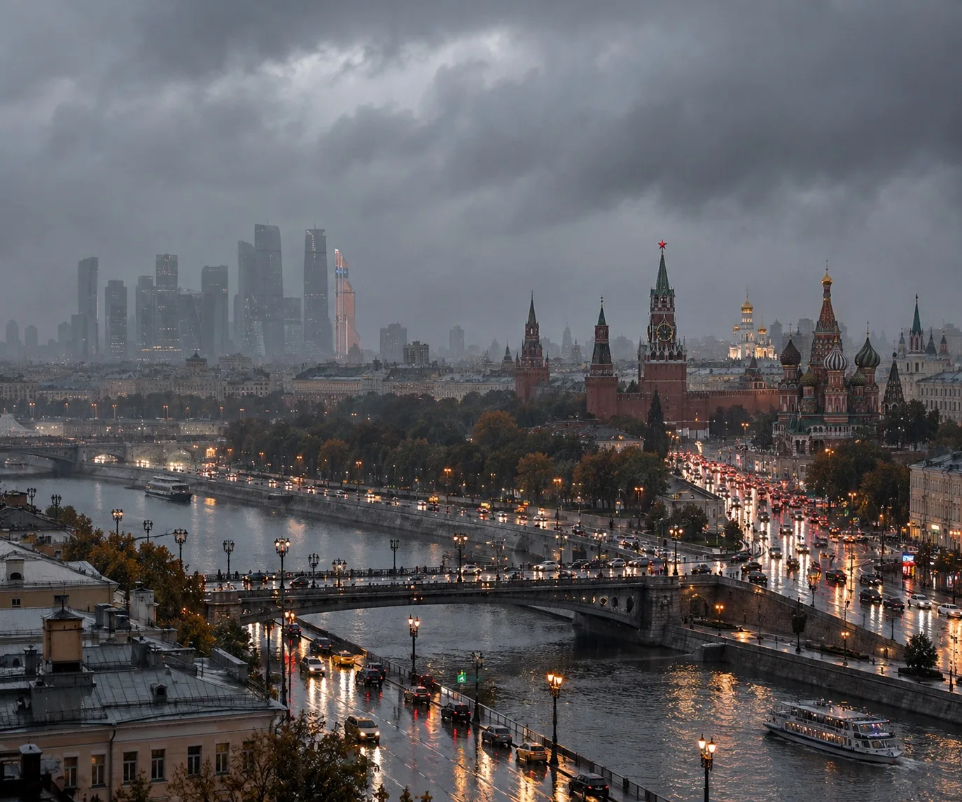 В Москве сегодня весь день дождь