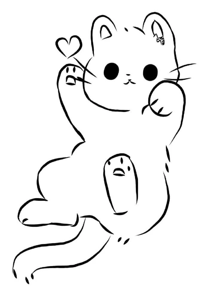 Рисуем милого котика
