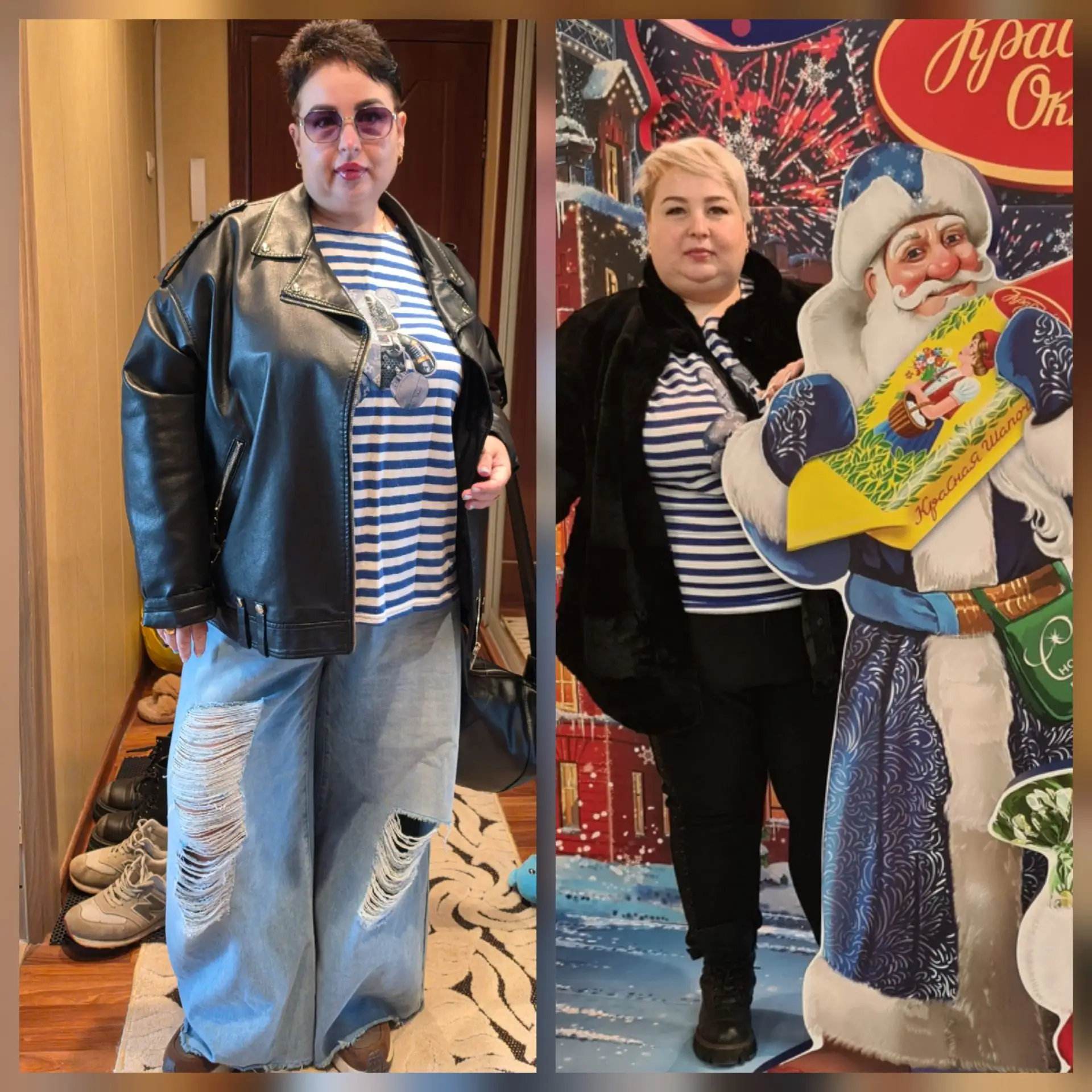 Образ дня. В той же тельняшке. Вообще не похудела не сколички🤣