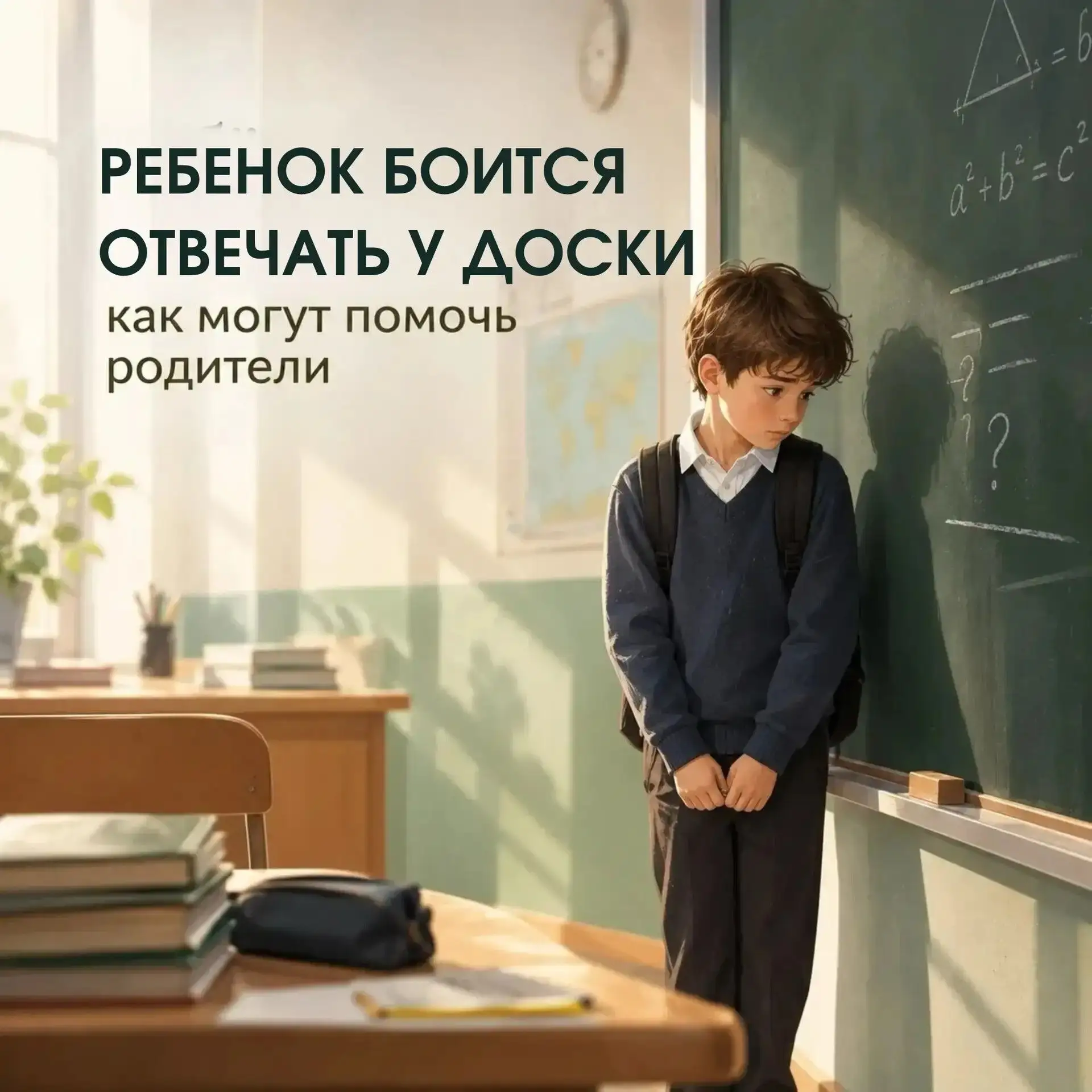 Ребёнок может хорошо знать материал, но теряться, когда нужно отвечать перед всем класс...