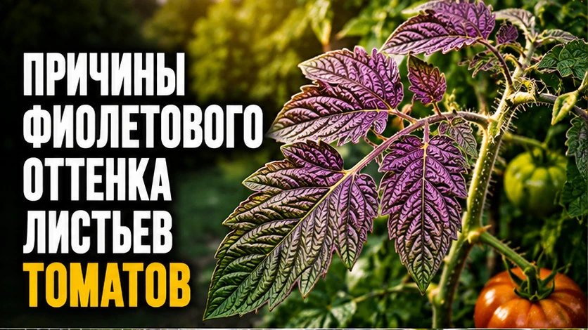 Причины фиолетового оттенка листьев томатов
