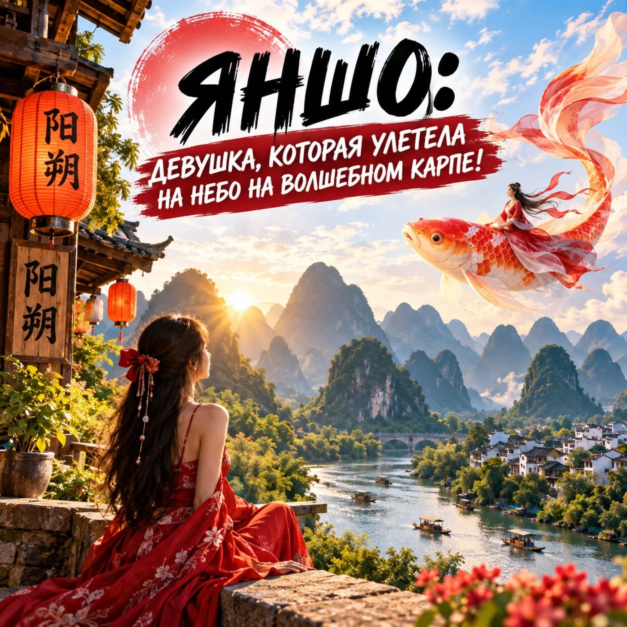 🐉 ЯНШО: ДЕВУШКА, КОТОРАЯ УЛЕТЕЛА НА НЕБО НА ВОЛШЕБНОМ КАРПЕ! 🇨🇳