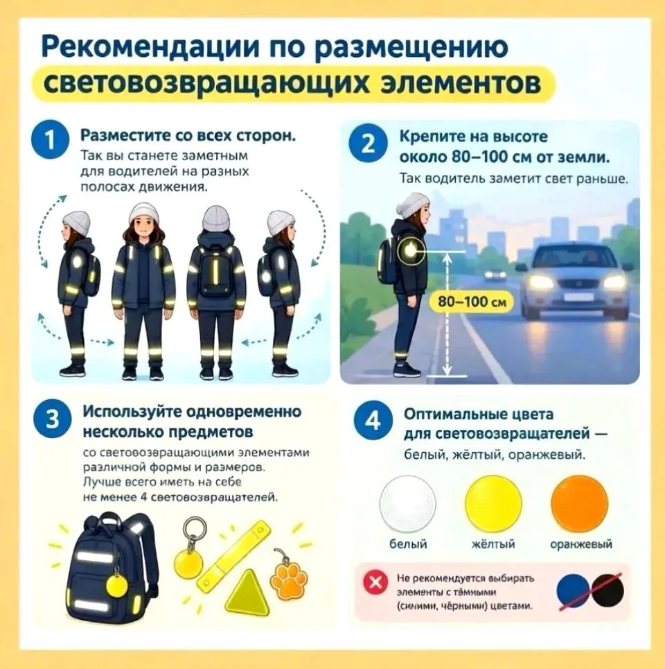 🍂 Осень. Темно. Водителям вас не видно!