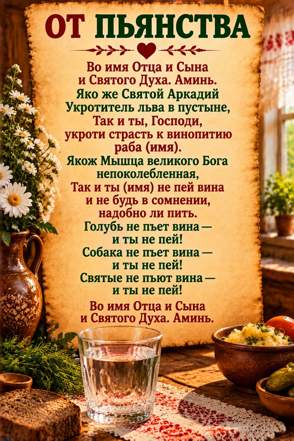 🍃 От пьянства