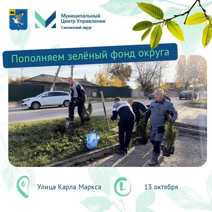 К месячнику по озеленению присоединяются и жители города, и предприятия. Сегодня сотруд...