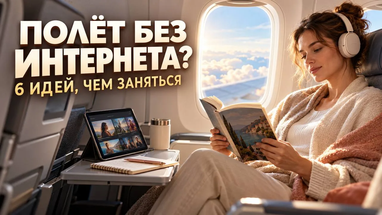 ✈️Чем заняться в самолёте, если нет интернета?