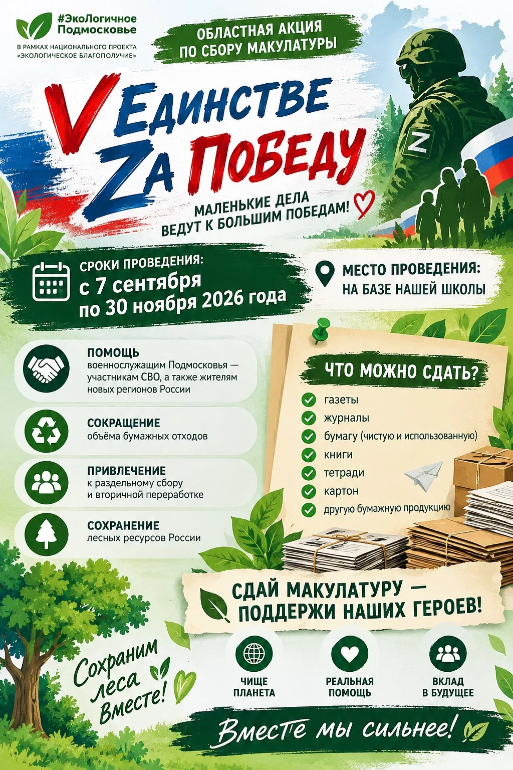 ♻️🇷🇺 АКЦИЯ «V Единстве Zа Победу» -объединяемся ради добрых дел!