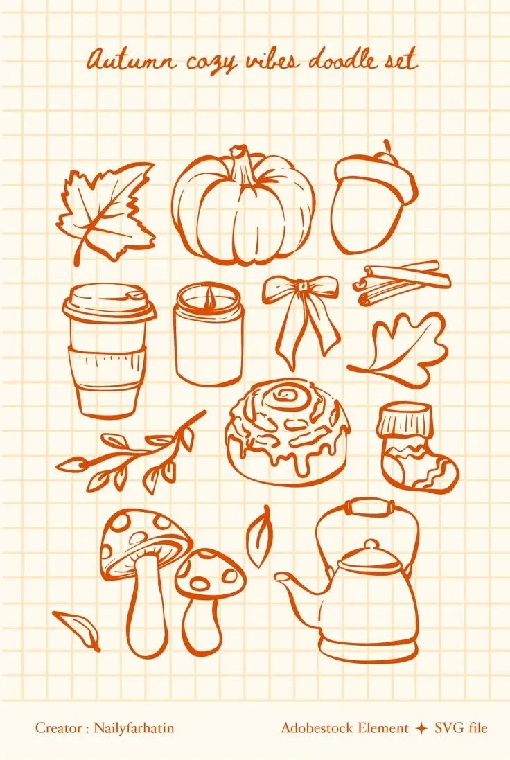 🍂 Уютные осенние дудлы