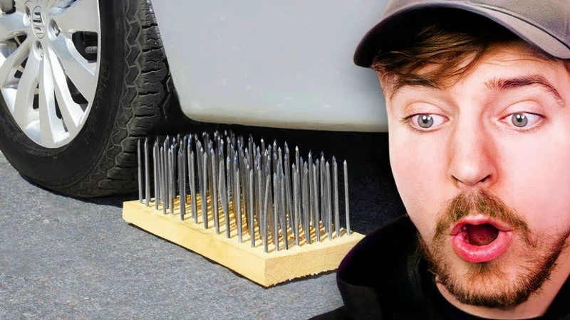 Beast Reacts против 1000 гвоздей 🏎️