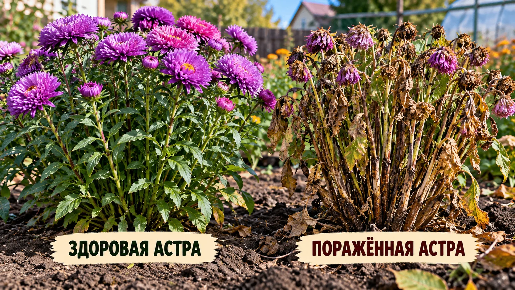🌸 АСТРЫ ОТЦВЕЛИ, А НА СТЕБЛЯХ ОСТАЛИСЬ ТЁМНЫЕ ПЯТНА. ЧТО ДЕЛАТЬ?