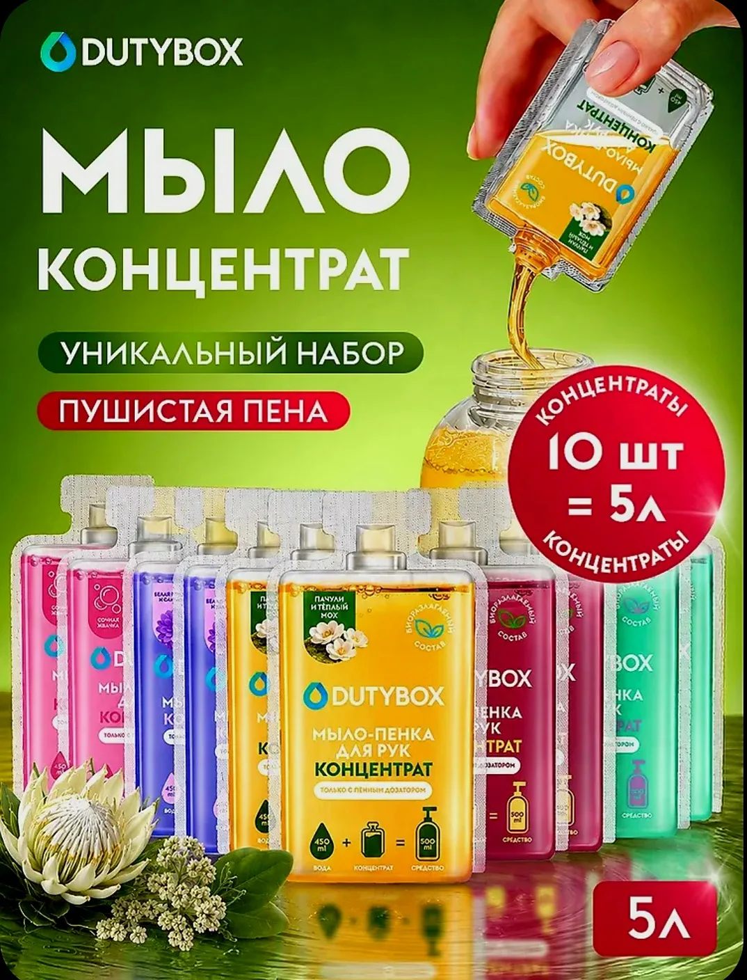 Одна капля — много пены! Концентрированное жидкое мыло‑пенка DUTYBOX экономит бюджет и ...