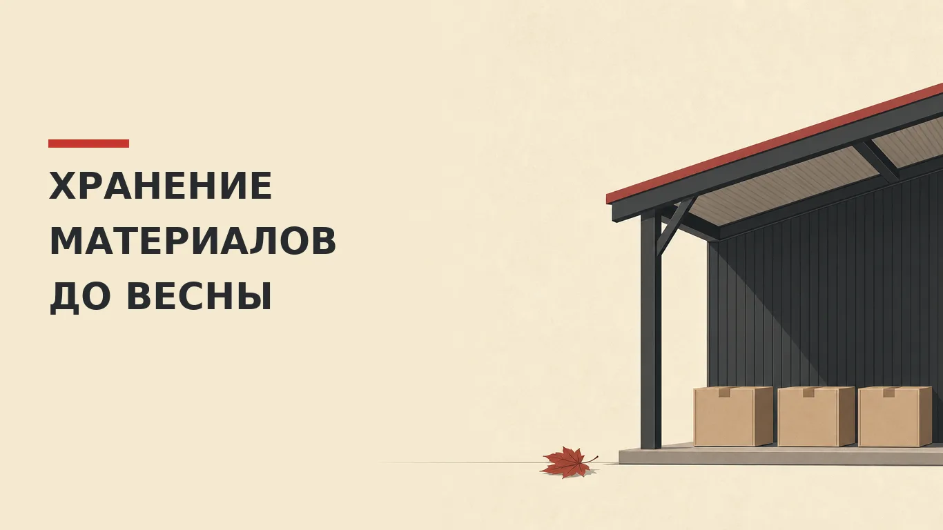 📦 МАТЕРИАЛ ПРИЕХАЛ, А СТРОЙКА — ВЕСНОЙ. КАК ХРАНИТЬ
